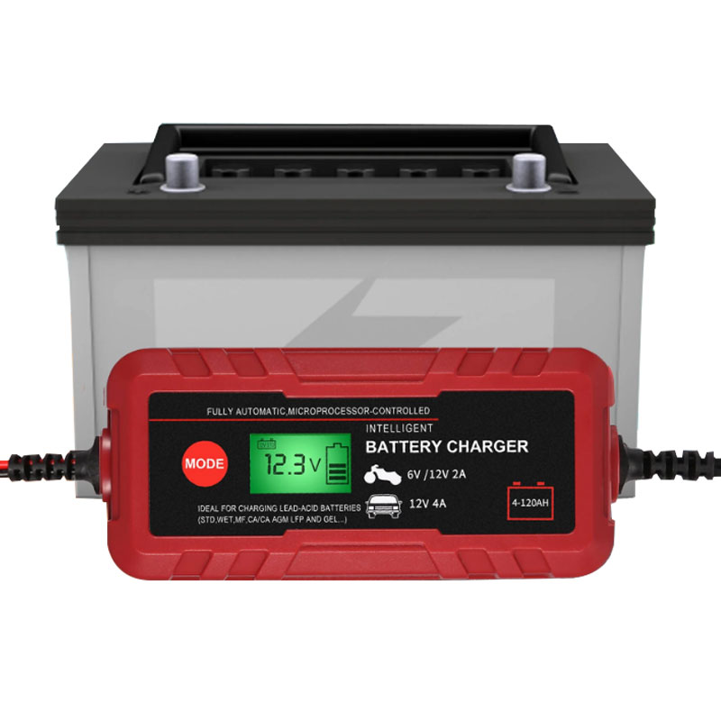 Car Battery Charger with LCD Screen
